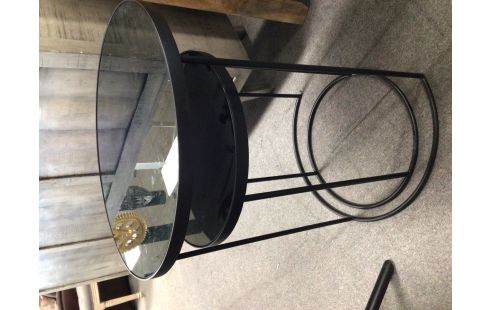 TABLES GIGOGNES MODERNE METAL NOIR RONDES