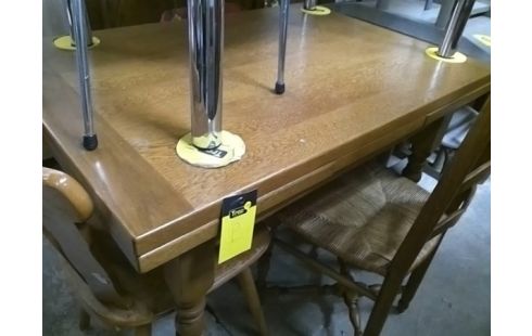 TABLE DE CUISINE BOIS AVEC ALLONGES 70X100