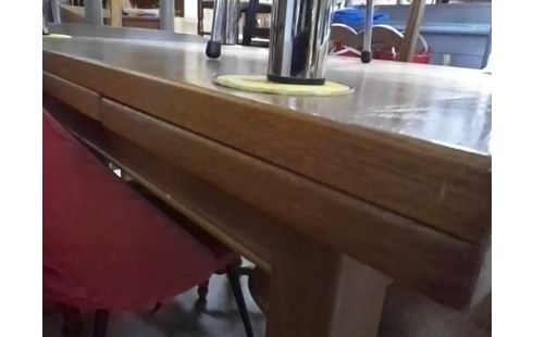 TABLE DE CUISINE BOIS AVEC ALLONGES 70X100