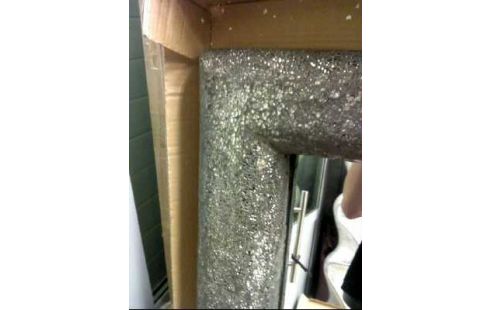 ESPEJO RECTANGULAR MOSAICO PLATA LOOK