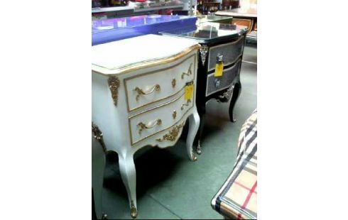 MEUBLE D'APPOINT L UNITE 2 TIROIRS DIVERS COULEUR FORME BAROQUE STYLE