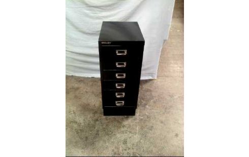 BÜROCONTAINER SCHWARZ METALL <BISLEY> 6-SCH