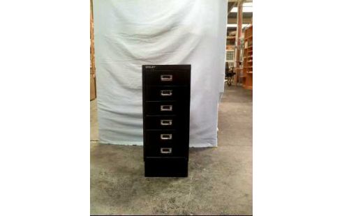 BÜROCONTAINER SCHWARZ METALL <BISLEY> 6-SCH