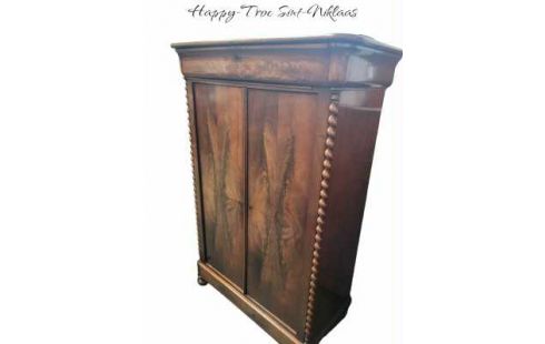 SCHRANK MAHAGONI-PYRAMIDE 2 TÜREN 1 SCHUBLADE