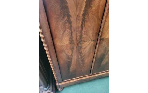 SCHRANK MAHAGONI-PYRAMIDE 2 TÜREN 1 SCHUBLADE