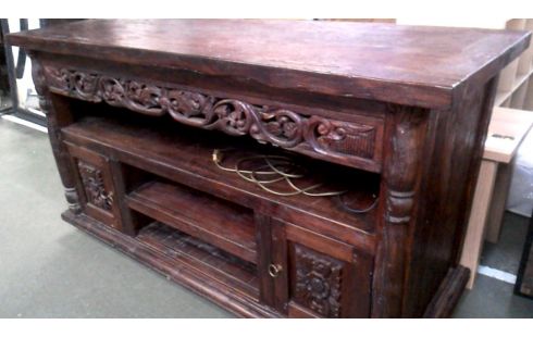 TV-MEUBEL MASSIEF TEAK OOSTERS 2 DEUREN