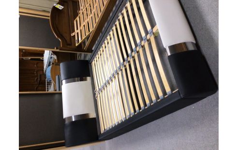 LIT MODERNE AVEC SOMMIER LOOK NOIR BLANC