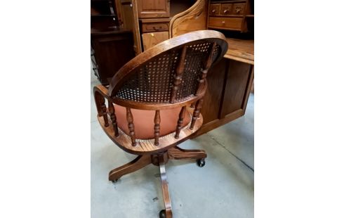 BUREAU CYLINDRE AMÉRICAIN+FAUTEUIL CLÉ OK