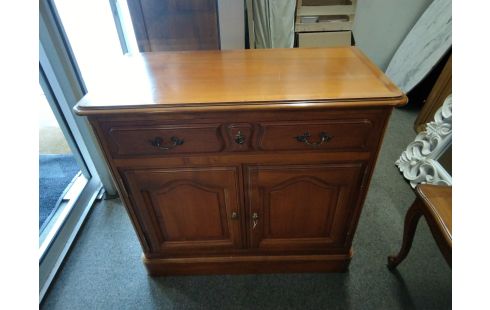 MEUBLE 2 PORTES / 2 TIROIRS MERISIER