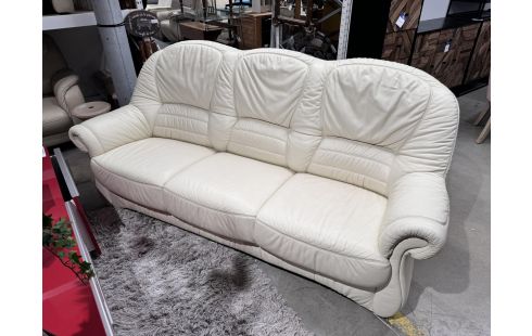 FAUTEUIL 3 PLACES CUIR BLANC (352)