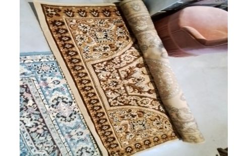 TAPIS TON MARRON ET BEIGE