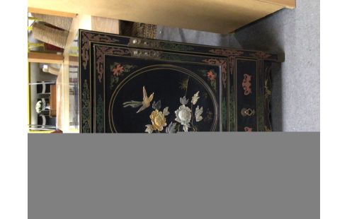 MEUBLE CHINOIS NOIR 1P 1T