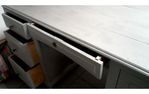 BUREAU GRIJS 1 DEUR 4 LADEN GROOT MODEL