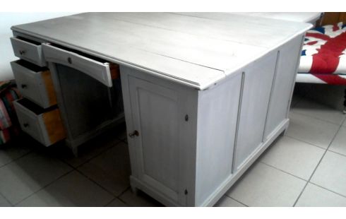 BUREAU GRIJS 1 DEUR 4 LADEN GROOT MODEL