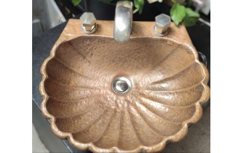 LAVE MAIN COQUILLAGE EN CUIVRE