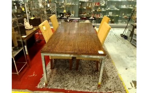 TABLE DE SALLE A MANGER PIEDS CHROME