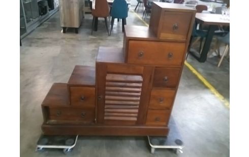 ETAGERE ESCALIER BOIS EXOTIQUE