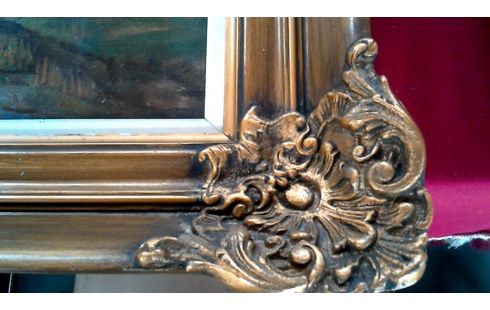 SCHILDERIJ BRUGGE KADER VERGULD GESIGNEERD MARC