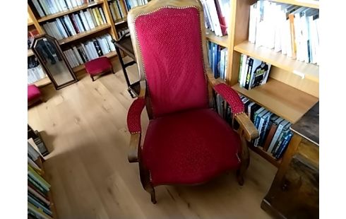 FAUTEUIL VOLTAIRE TISSU ROSE