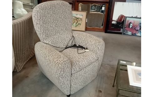 FAUTEUIL RELAX ELECTRIQUE TISSU BEIGE EVERSTYL