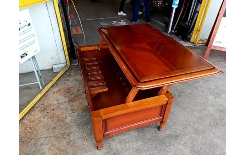 TABLE BASSE BAR RELEVABLE  2 TIROIRS