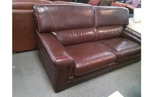 CANAPE CUIR 3P+2P BORDEAUX
