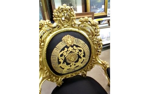 SALON ROCOCO TISSU BLEU 6 PIECES