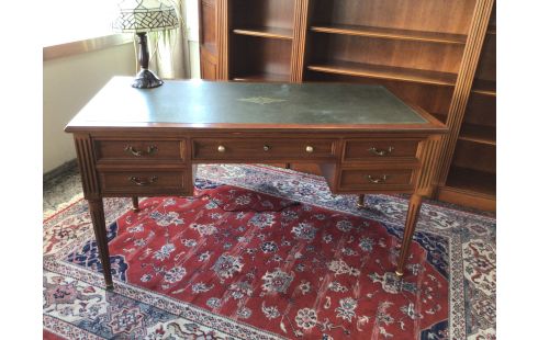 BUREAU MERISIER ANGLAIS PIED FUSEAU