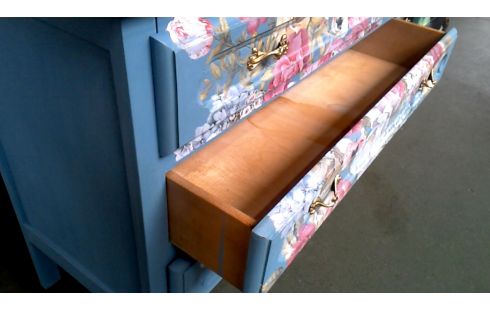 FRISIERKOMMODE, , NÄHSCHRÄNKCHEN HELL BLAU 3 SCHUBLADEN