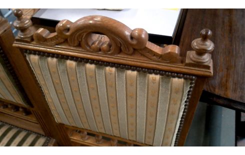 4 STOELEN STIJL HENRI II GROEN FLUWEEL