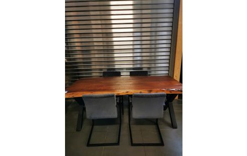 TABLE DE SALLE A MANGER MANGUIER MASSIF 160CM PEU SERVI