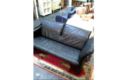 SOFA 2,5 - SITZER LEDER SCHWARZ