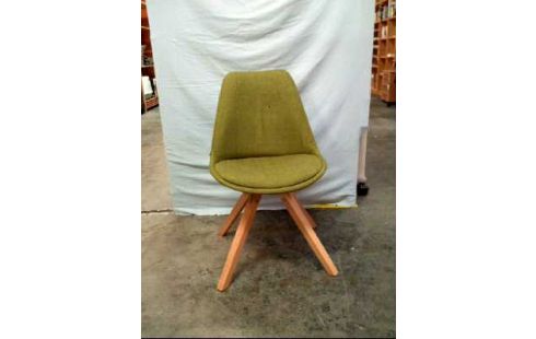 STUHL BEINE HOLZ POLSTER GRÜN