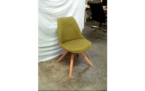 STUHL BEINE HOLZ POLSTER GRÜN