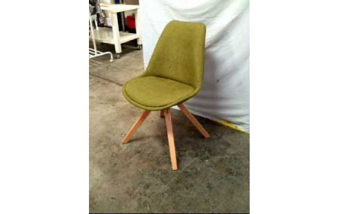 STUHL BEINE HOLZ POLSTER GRÜN