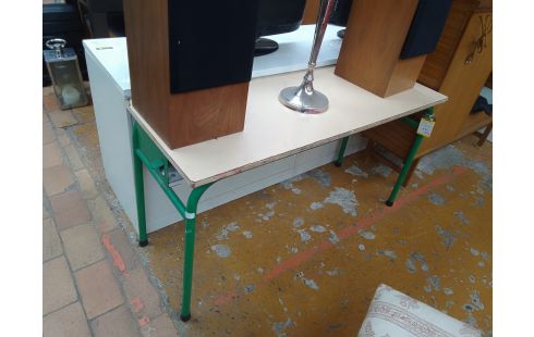 BANC D'ECOLIER VINTAGE TUBE VERT