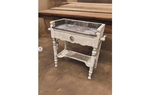 MEUBLE DE TOILETTE ANCIEN DESSUS MARBRE