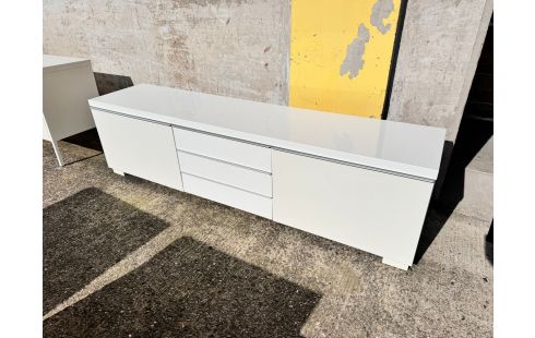 MEUBLE TV IKEA LAQUÉ BLANC