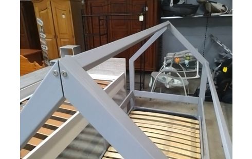 LIT CABANE + SOMMIER EL L'ETAT 90X190