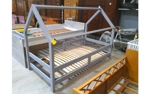 LIT CABANE + SOMMIER EL L'ETAT 90X190