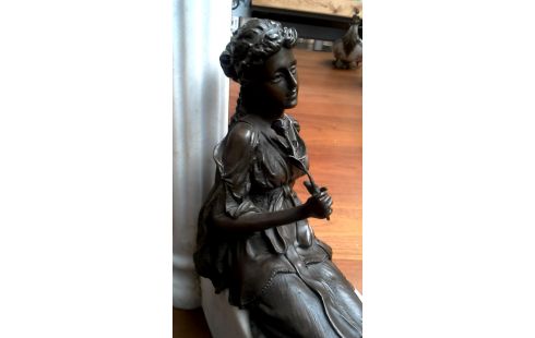 ESTATUA GODIN BRONCE MÁRMOL