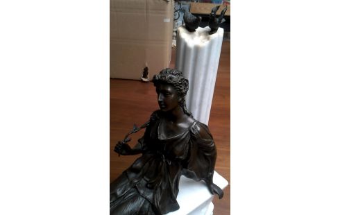 ESTATUA GODIN BRONCE MÁRMOL