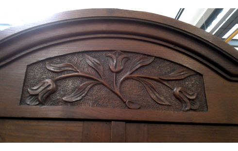 MUEBLE BAJO. ART DECO OLMO, , VIDRIERA