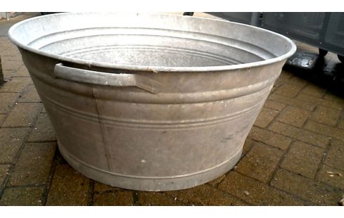 BAÑERA GRANDE METAL GALVANIZADO