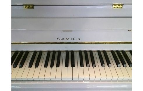 PIANO D'ETUDE SAMICK JS 121MD BLANC LAQUE