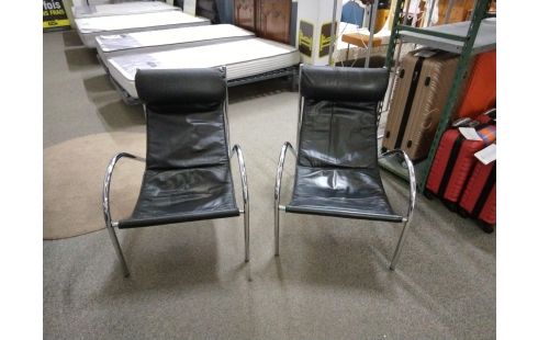 CHAUFFEUSE HABITAT CUIR NOIR OMEGA