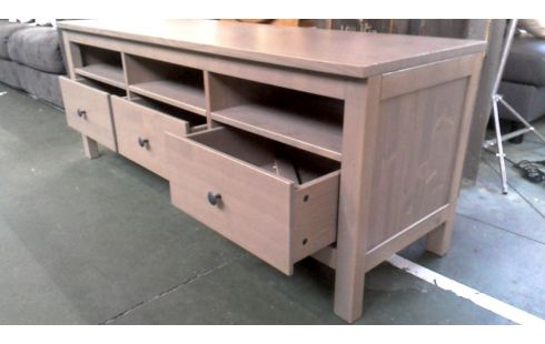 MUEBLE TV HIFI PARDO LACADO 3 CAJONES IKEA