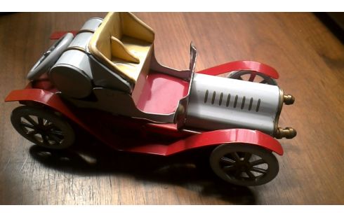 JUGUETE METAL, , COCHE ROJO MECÁNICO