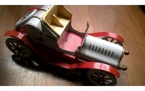 JUGUETE METAL, , COCHE ROJO MECÁNICO