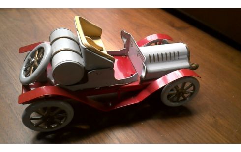 JUGUETE METAL, , COCHE ROJO MECÁNICO